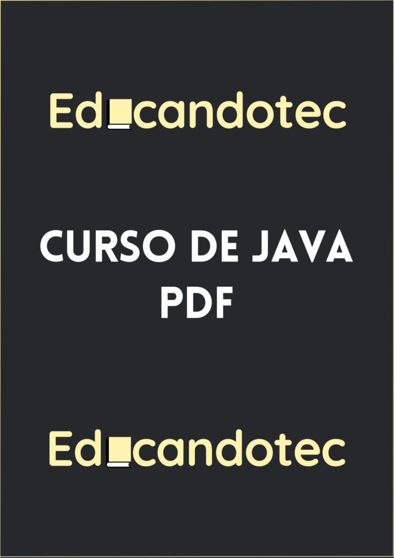 Curso de JAVA PDF ¡DESCARGAR GRATIS AQUÍ! | Educandotec